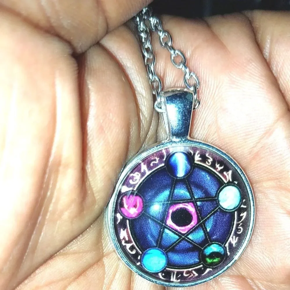 Retro teens pendant necklace
